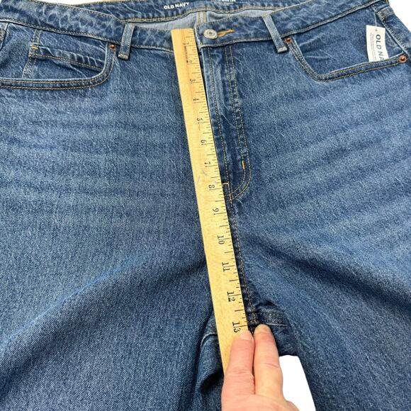 Old Navy Extra High Rise Sky-Hi Wide-Leg Jeans Women16 Stretch Retro Skater New - Picture 14 of 16